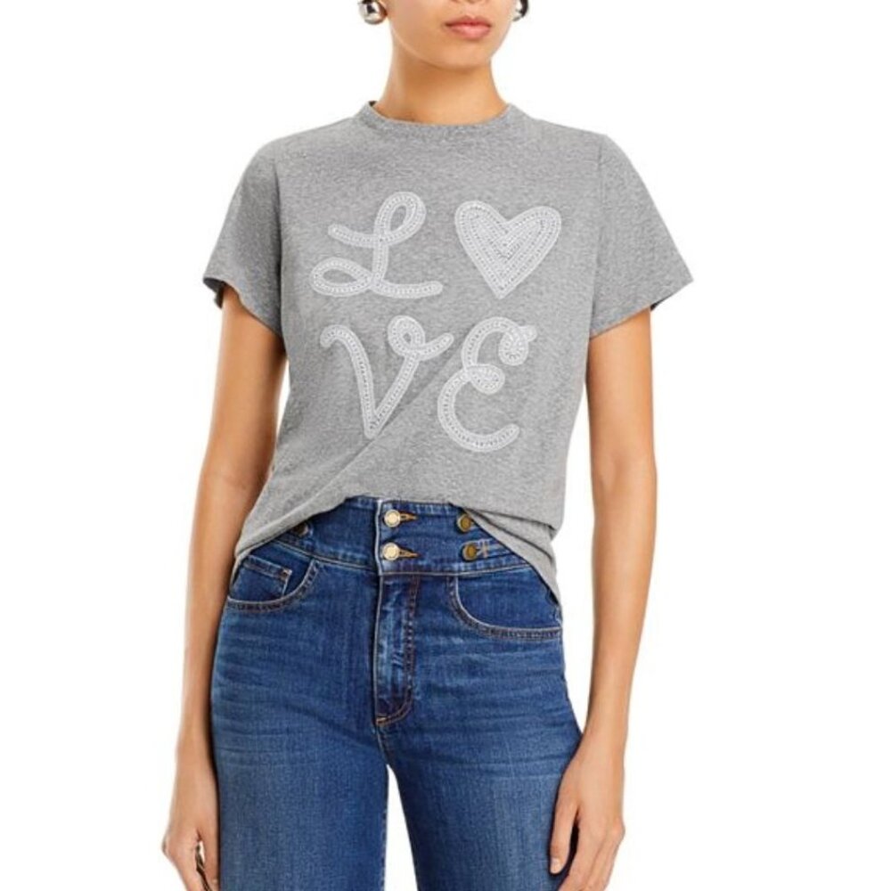 Cinq à Sept Gray Love Graphic Tee